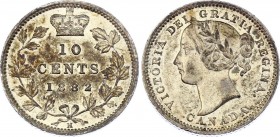 Canada 10 Cents 1882 H
KM# 3; Silver; Victoria; XF