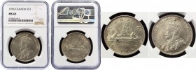 Canada 1 Dollar 1936 NGC MS 63
KM# 31; George V. Silver, UNC. Rare in this condition.