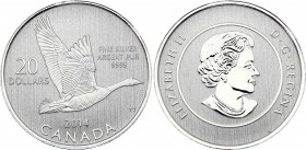 Canada 20 Dollars 2014
KM# 1561; Silver; Goose
