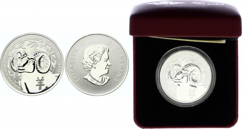 Canada 10 Dollar 2015
Silver Proof; Year of the Sheep; With Original Box & Cert...