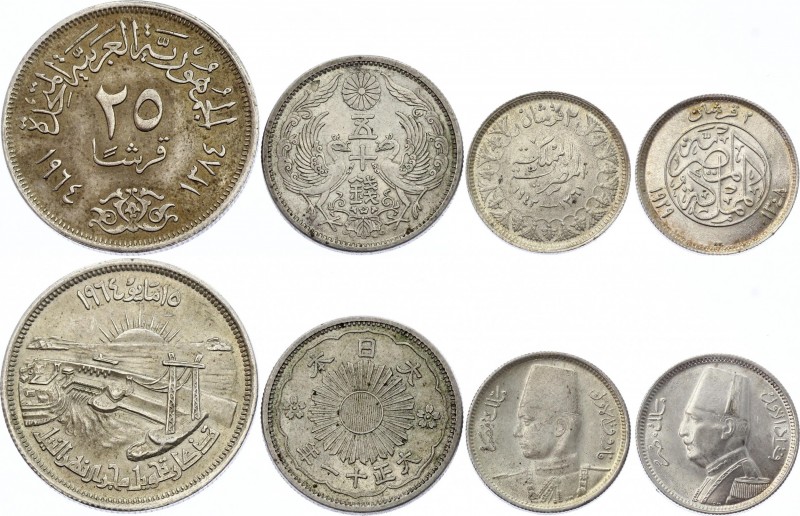 World Lot of 4 Silver Coins 1929 - 1964
Various Coutries, Dates & Denominations...