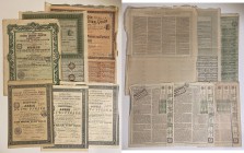 Russia Lot of Different Factrory Shares 1895 - 1907
Society of Bryansk Rail-Rolling Iron and Mechanical Factory; Russian Donetsk Society of Coal and ...