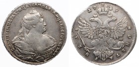 Russia 1 Rouble 1739
Bit# 205; Silver; 2.5 Roubls by Petrov