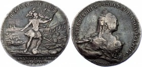 Russia Silver Medal "For the Victory at Kunersdorf 1 august 1759" Elizabeth 1760 T. Ivanov
Diakov 105.1 (R2); Elizabeth; Obv: Crowned, and draped, bu...
