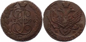 Russia 5 Kopeks 1794 ЕМ
Bit# 648; Copper 54,58g.; XF-AUNC