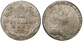 Russia Grivennik 1784 СПБ
Bit# 498 ; Silver 2.65g; 0.75 Rouble by Petrov; aUNC