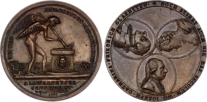 Russia Paul I "Towards a New Century" Bronze Medal 1799
Diakov# 250.1; Bronze 1...