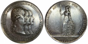 Russia Prussia Medal In Memory of the Conclusion of the Triple Union 1813
Diakov#365.2 (R2) ; Silver. 18,63g.; Diameter 40 mm ; AU