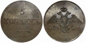 Russia 5 Kopeks 1836 ЕМ ФХ
Bit# 491; Copper 22,72g.; UNC