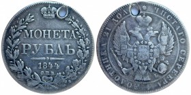 Russia 1 Rouble 1844 СПБ КБ
Bit# 205; Silver; reverse crown less; ghast in the letter K of the Spool word straight, hidden rarity RR
