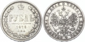 Russia 1 Rouble 1878 СПБ НФ
Bit# 92; Silver 20.30g