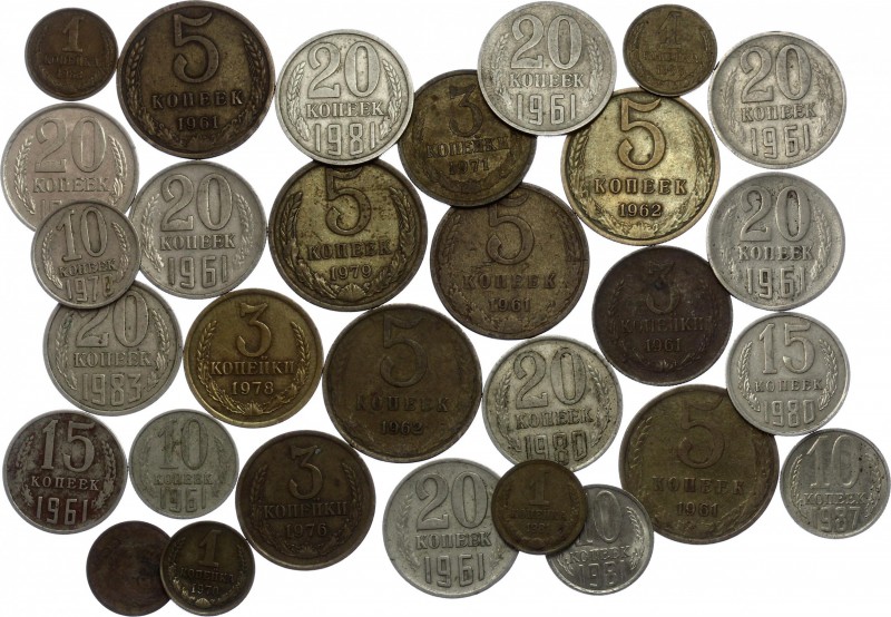 Russia - USSR Lot of 30 Coins 20th Century
Various Dates & Denominations