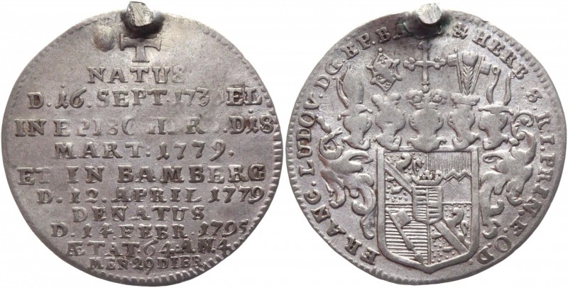 German States Bamberg 3 Kreuzer 1795
KM# 144; Helm# 929; Silver 2,14g.; Christo...