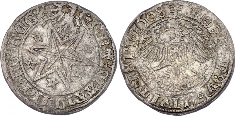 German States Isny 1 Batzen 1508
MB# 5; Lanz# 33; Nau# 12; Schult# 1382; Silver...