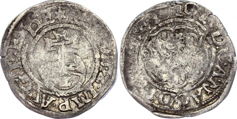 German States Nassau-Wiesbaden-Idstein 2 Kreuzer (Halbbatzen) 1593
MB# 2; Silve...