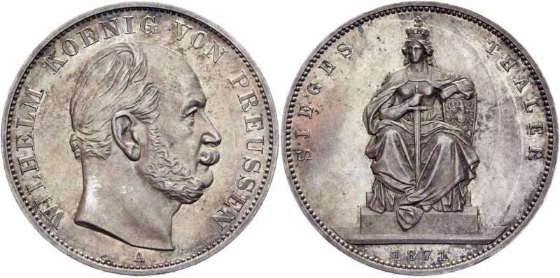 German States Prussia Thaler 1871 A
KM# 500; Silver 18,8g.; UNC