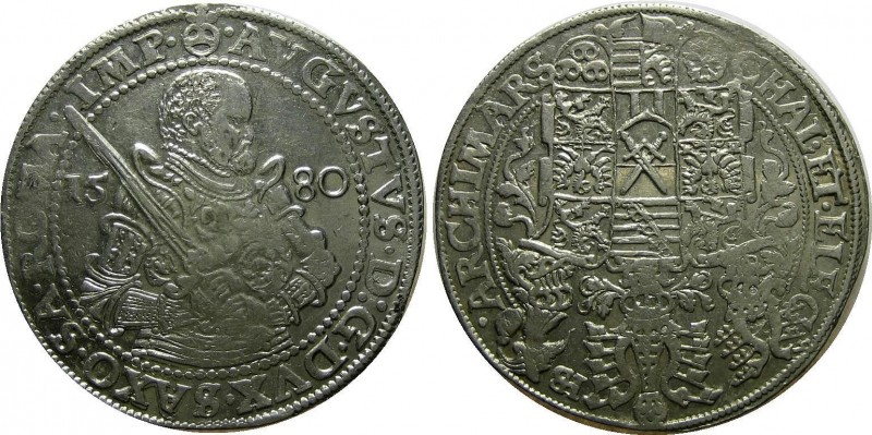 German States Saxe-Weimar Taler 1580
Dav# 9778; August (1553-1586). AR Taler 15...