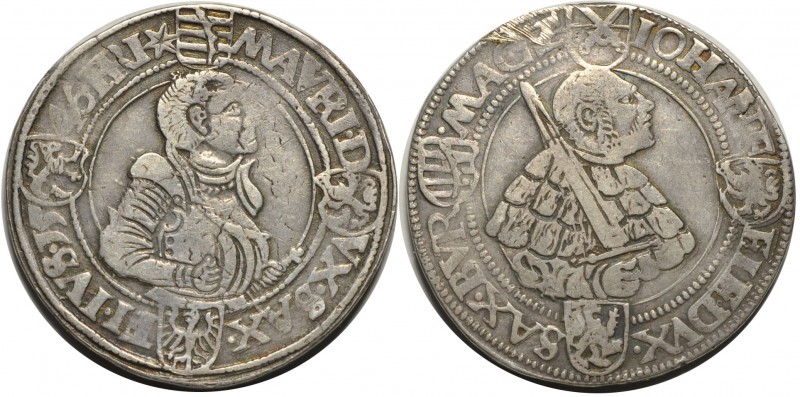 German States Saxony Thaler 1546
Dav# 9730; Johann Friedrich and Moritz (1541-1...