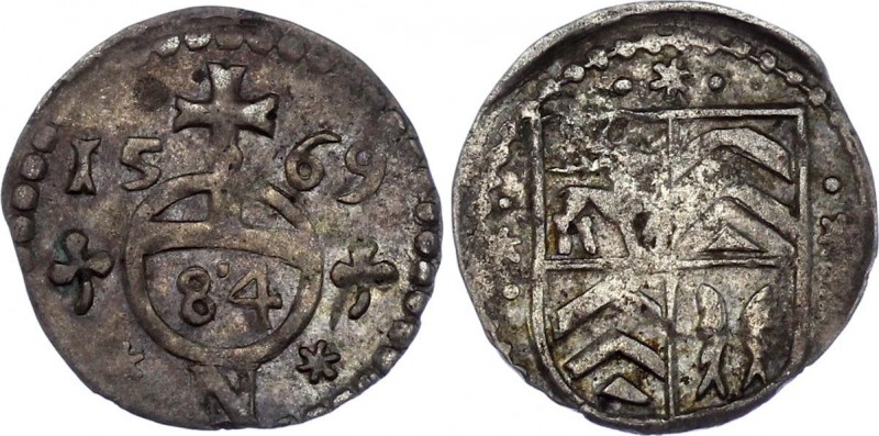 German States Stolberg-Königstein-Rochefort 1/84 Gulden (Körtling) 1569
MB# 53;...