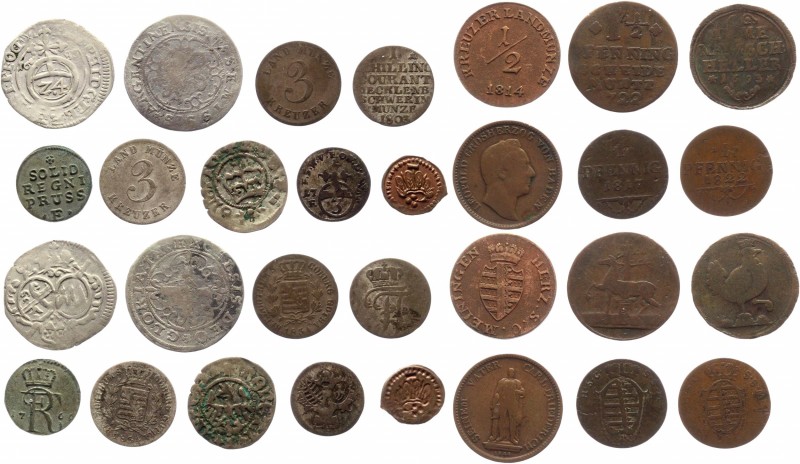 German States Lot of 15 Coins with Silver
Various Coutries, Dates & Denominatio...