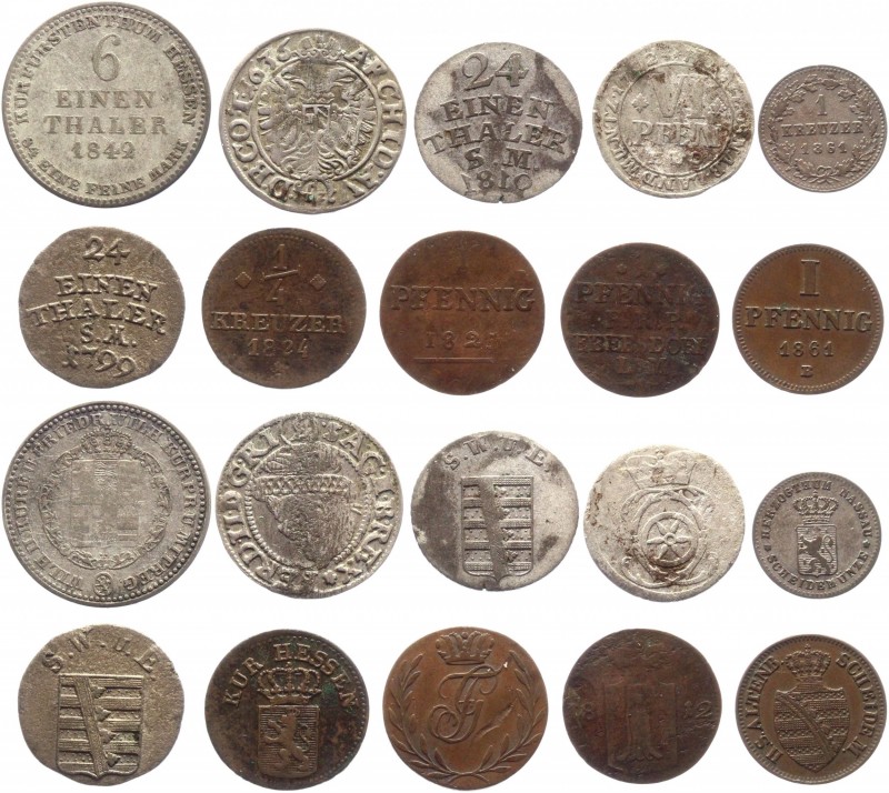 German States Lot of 10 Coins with Silver
Various Coutries, Dates & Denominatio...