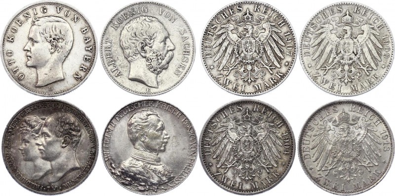 Germany - Empire 4 x 2 Mark 1900 - 1913
Silver; Various States, Motives & Mint ...