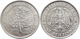 Germany - Weimar Republic 5 Reichsmark 1927 A
KM# 56; Silver 24,84g.; Oaktree; XF