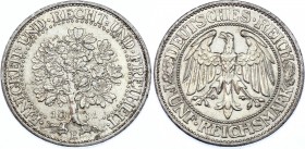 Germany - Weimar Republic 5 Reichsmark 1931 E
KM# 56; Silver; XF+