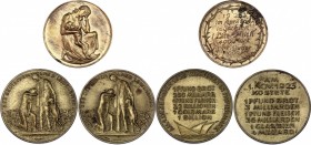 Germany - Weimar Republic Lot of 3 "Hyperinflation" Bronze Medal 1923
Bronze; Hyperinflation; German People Suffering; XF