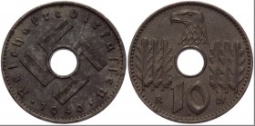 Germany - Third Reich 10 Reichspfennig 1940 A
KM# 99; Zinc 3,36g.; XF+