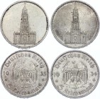 Germany - Third Reich 2 x 5 Reichsmark 1934 & 1935 A
Silver