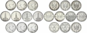 Germany - Third Reich 10 x 5 Reichsmark 1934 - 1938
KM# 83, 86, 94; Silver Third Reich with Swastika