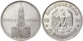 Germany - Third Reich 5 Reichsmark 1934 G
KM# 82; Silver 13,96g.; 1st Anniversary - Nazi Rule; XF+