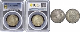Germany - Third Reich 5 Reichsmark 1936 A PCGS MS 63
KM# 94; Silver; Paul von Hindenburg