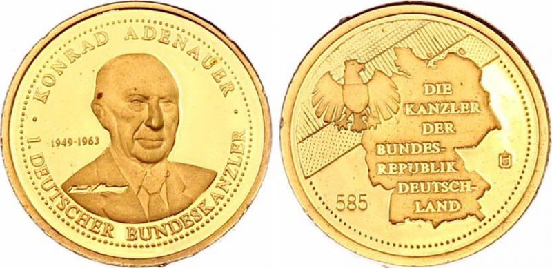 Germany Gold Medal "Konrad Adenauer" 2009
Gold (.585) 0.5g 11mm; With Certifica...