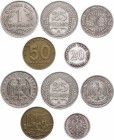 Germany 5 Coins Lot 1876 - 1950
Copper-Nikel & Silver; XF