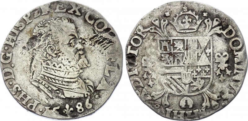 Belgium Flandern, Aalst 1/5 Ecu 1586 Philipp II
Vanhoudt# 367 BG (R1); Silver; ...