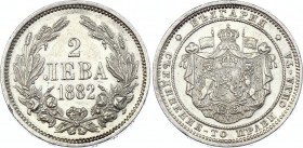Bulgaria 2 Leva 1882
KM# 5; Silver; Aleksandr I; aUNC with minor hairlines