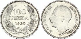 Bulgaria 100 Leva 1930
KM# 43; Silver; Boris III; UNC with Full Mint Luster!