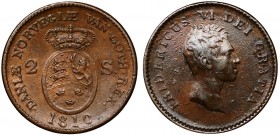 Denmark 2 Skilling 1810
KM# 663; Copper 21mm; XF/aUNC