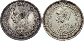 Denmark 2 Kroner 1906
KM# 803; Silver; Death of Christian IX and accession of Frederik VIII; aUNC