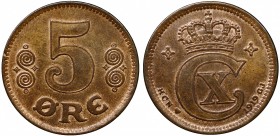 Denmark 5 Ore 1919 HCN GJ
KM# 814.2; Bronze; UNC