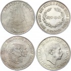 Denmark 2 x 2 Kroner 1945 & 1953
KM# 836, 844; Silver; UNC