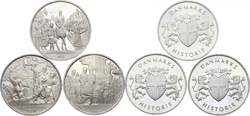 Denmark Lot of 3 Silver Medals "Danish History"
Each Medal: Silver (.925) 26.75...