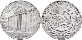 Estonia 2 Krooni 1932
KM# 13; Silver 12,06g.; Tercentenary - University of Tartu; AUNC