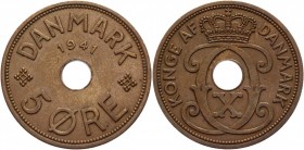 Faeroe Islands 5 Ore 1941
KM# 3; Bronze 7,56g.; AUNC