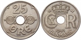Faeroe Islands 25 Ore 1941
KM# 5; Copper-Nickel 4,54g.; AUNC