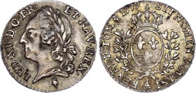 France 6 Sols / 1/20 Ecu 1779 A
KM# 552.1 (Paris); Dy# 1689; Silver; Louis XV; XF