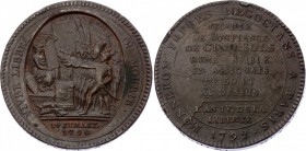 France 5 Sols 1792
KM# Tn31; Bronze; First Republic; Mint: Paris; VF