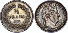 France 1/2 Franc 1831 A
KM# 741; Silver; XF+/aUNC-